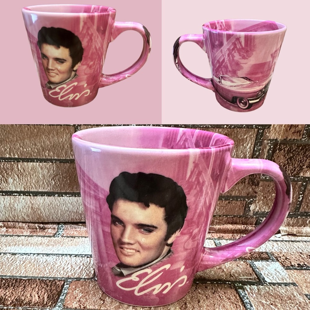 Elvis Presley Pink Ceramic Mug